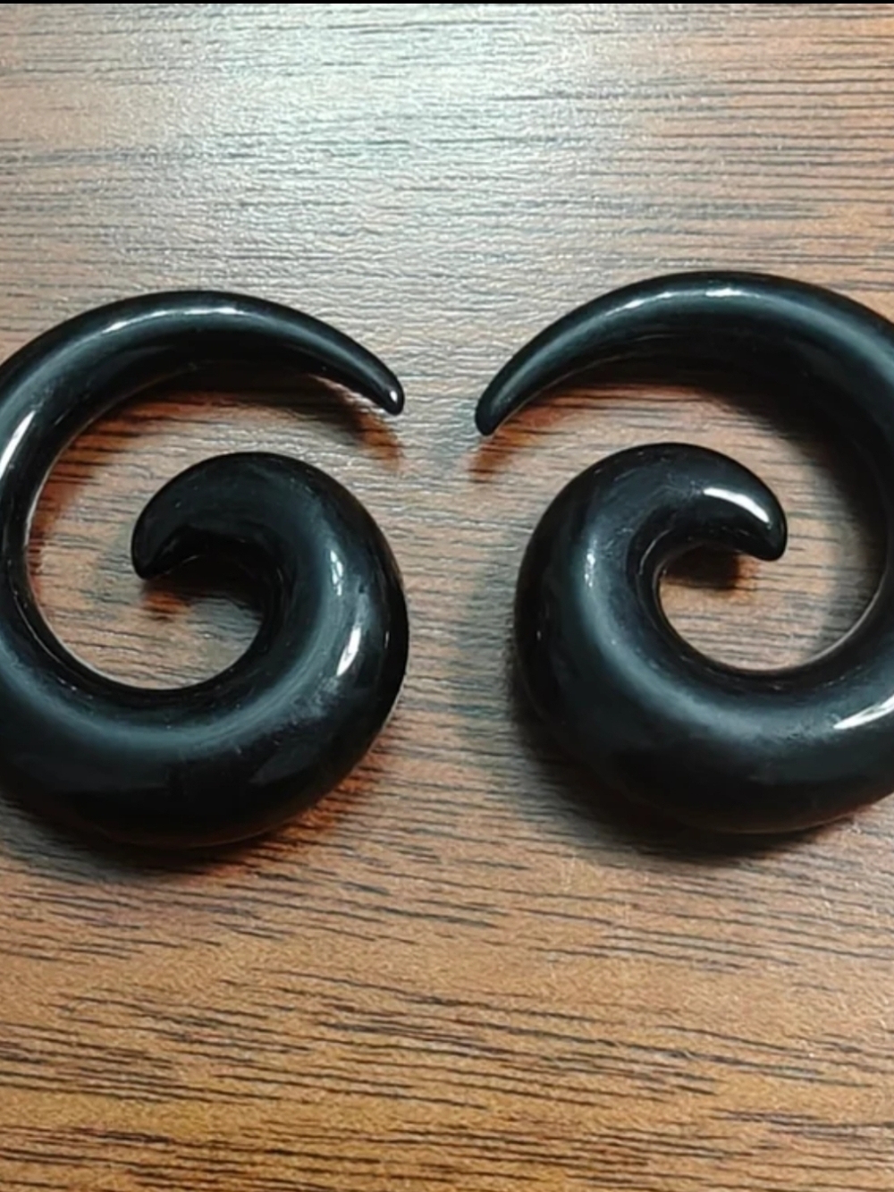 Earrings Black Spiral Plugs Tapered Body Jewelry 10mm Stretch Body Jewelry
